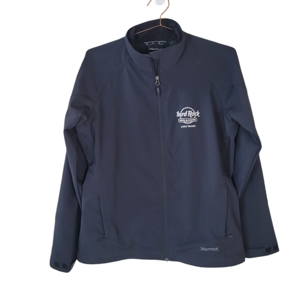 MARMOT Black Hard Rock Hotel Casino Lake Tahoe Soft Shell Jacket Size XL
